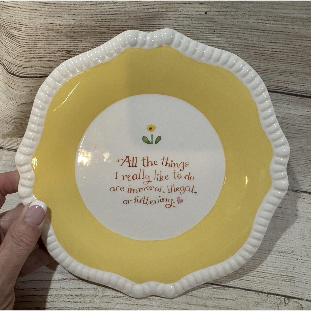 2003 Susan Branch Michel Co Plate Things Like to do  Illegal Immoral Fattening